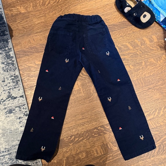Janie and Jack Navy Embroidered Kids Pants - Picture 3 of 4